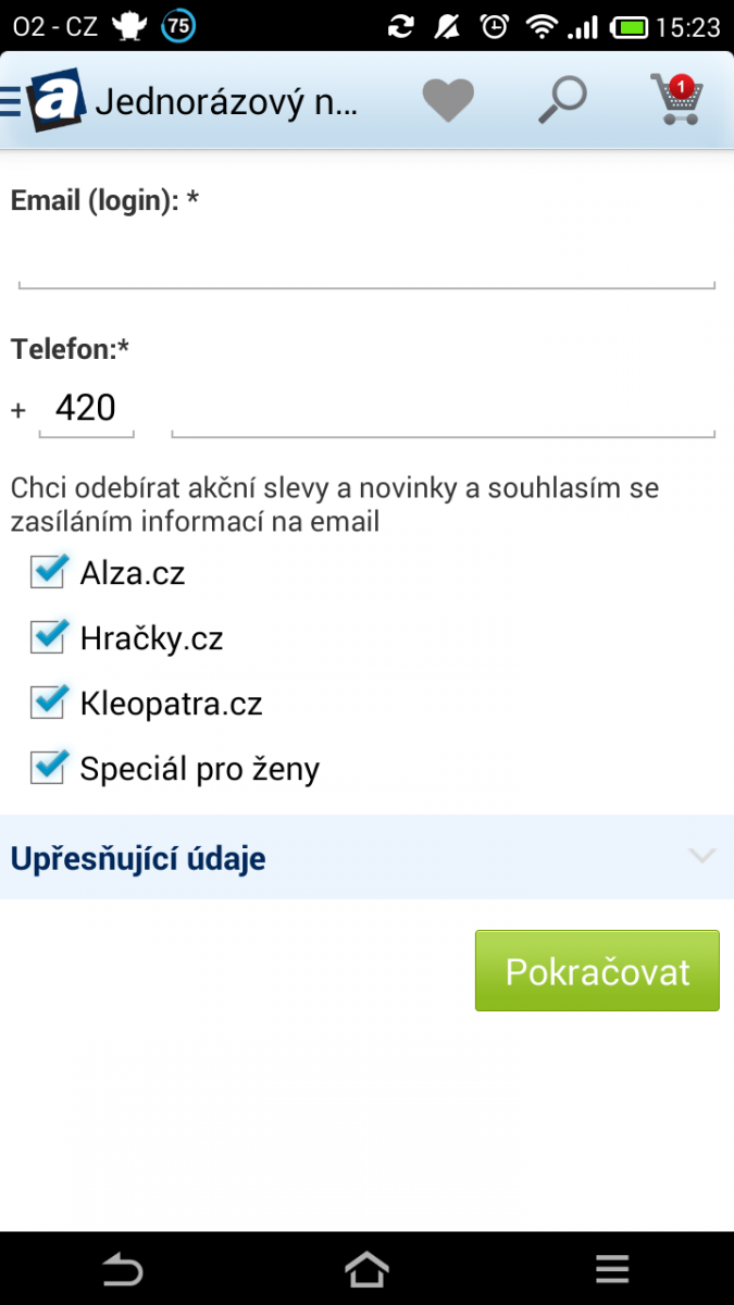 Informace o zákazníkovi