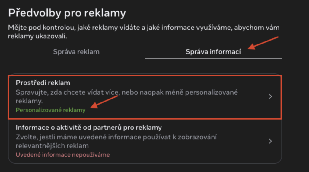 Prostředí reklam