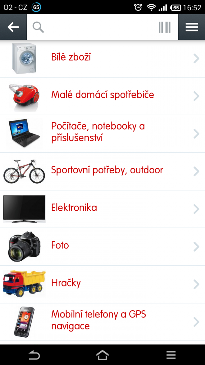 Hlavní kategorie
